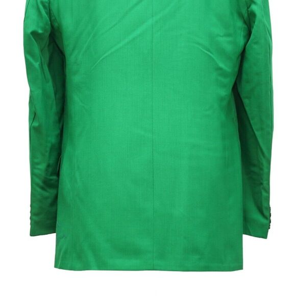 Mens Blazer Green Wool Black Velvet Formal Tuxedo Jacket Wedding Sport Coat 44R - Picture 8 of 8